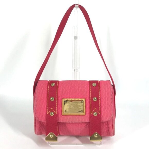 Louis Vuitton Handbags - LOUIS VUITTON M40071 Antigua Sac mule Handbag Shoulder Bag Canvas pink